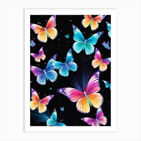 Colorful Butterflies 172 Art Print