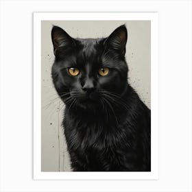 Black Cat 1 Art Print