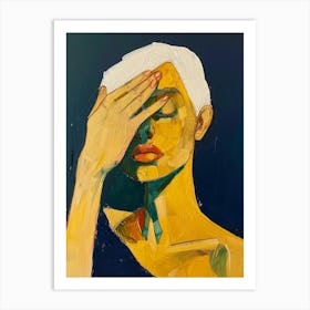 Woman With Yellow Hair Art Print