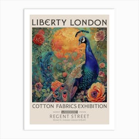 Liberty London Print William Morris Textiles Peacock Sun Art Print