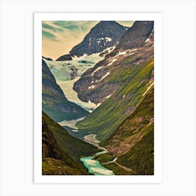 Jostedalsbreen National Park 2 Norway Vintage Poster Art Print