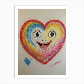 Rainbow Heart 15 Art Print