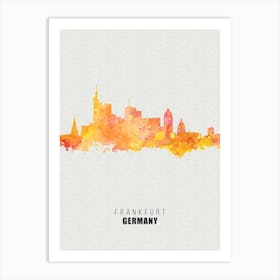 Frankfurt Germany City watercolor Art Print