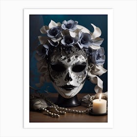 Day Of The Dead Mask 1 Art Print