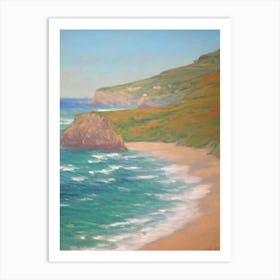 Newquay Beach Cornwall Monet Style Art Print