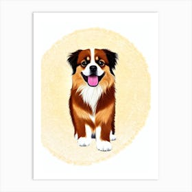 Tibetan Spaniel Illustration Dog Art Print