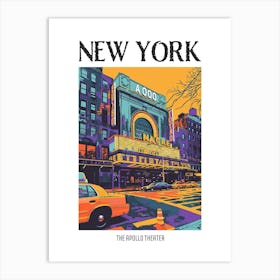 The Apollo Theater New York Colourful Silkscreen Illustration 1 Poster Art Print