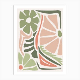 Abstract Pastel Floral Art Print