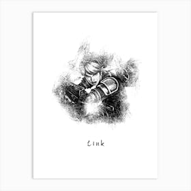 Link Sketch Art Print