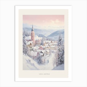 Dreamy Winter Painting Poster Lech Austria 1 Art Print