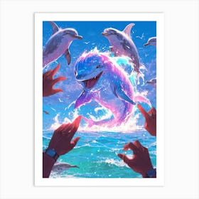 Dolphins 1 Art Print