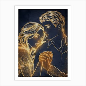 Golden Couple Art Print