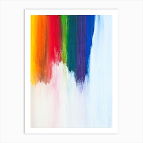 Rainbow Paint Strokes Art Print