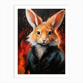 Rabbit On Fire 1 Art Print