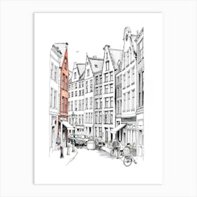 Street Scene In Amsterdam 1 Art Print