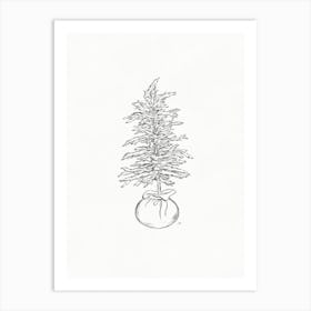 Vintage Christmas Tree Art Print