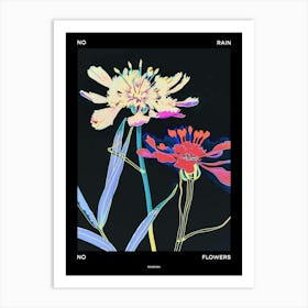 No Rain No Flowers Poster Scabiosa 1 Art Print