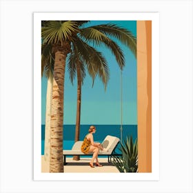 Woman On The Beach 2 Art Print