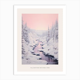 Dreamy Winter National Park Poster  Yellowstone National Park United States 4 Art Print