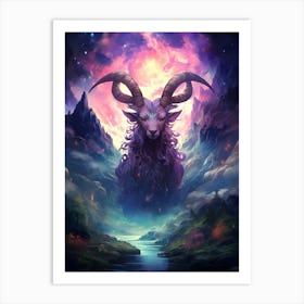 Horned Goat Art Print