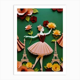 Ballerina In Paris Art Print