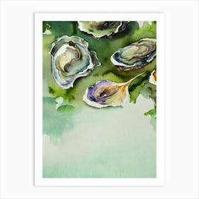 Oysters Storybook Watercolour Art Print