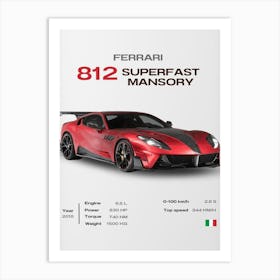 Ferrari 812 Superfast Mansory Art Print