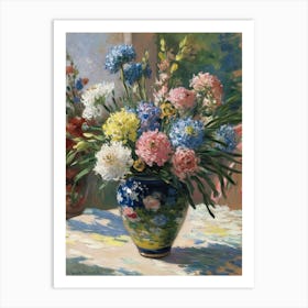 Monet Flowers In A Vase Art Print