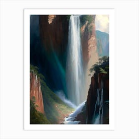 Angel Falls, Venezuela Peaceful Oil Art 1 Art Print