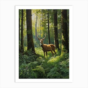 Deer In The Forest 1 Art Print