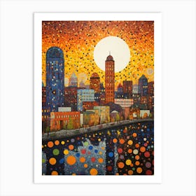 Spokane Washington Pixel Art 12 Art Print