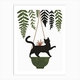 Cat In A Pot 5 Art Print