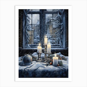 Christmas Candlelight Art Print