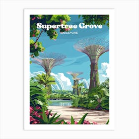 Supertree Grove Beautiful Travel Art Art Print