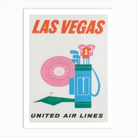 Las Vegas Golf Retro Vintage Travel Poster Art Print