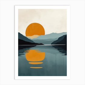 Sunset Canvas Minimalism Art Print