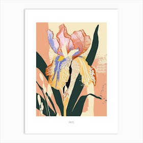 Colourful Flower Illustration Poster Iris 5 Art Print