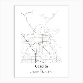 Caserta,Italy Minimalist Map Art Print