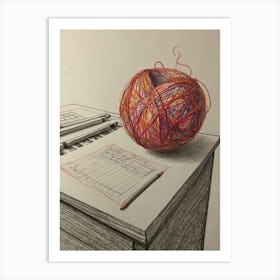 Ball Of Yarn Art Print