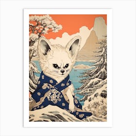 Fennec Fox Japanese Illustration 1 Art Print