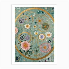 Floral Kaleidoscope Art Print