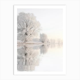 Frosty Lake Art Print