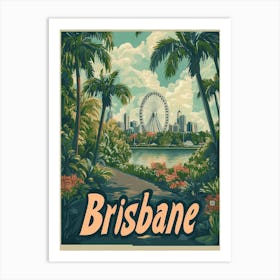 Aihrgdesign A Classic 1960s Travel Poster For Brisbane Showca F037627d 4d0f 4390 9070 678096c2ad03 1 Art Print