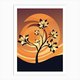 Abstract Flower Tree Art Print