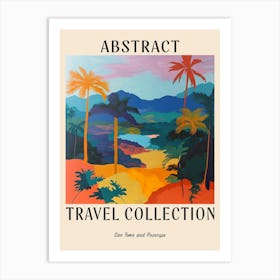 Abstract Travel Collection Poster Sao Tome And Principe 4 Art Print