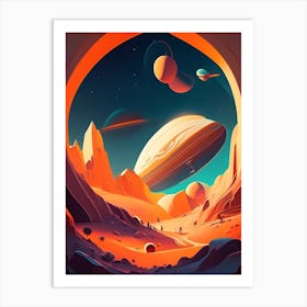 Space Exploration Comic Space Space Art Print