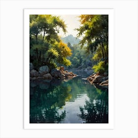 Reflection In A River Art Print