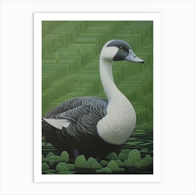 Ohara Koson Inspired Bird Painting Goose 2 Art Print