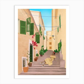 Mallorca street, Spain Art Print