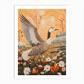 Goose 3 Detailed Bird Painting Art Print